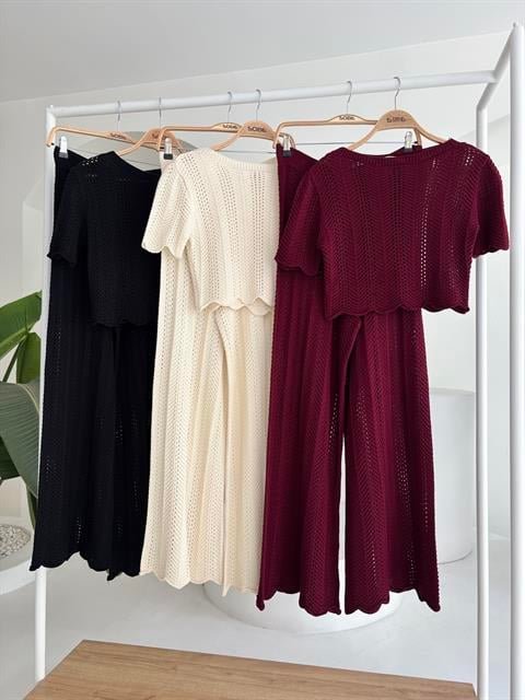 Triko Bluz Pantolon İkili Takım 10084-025