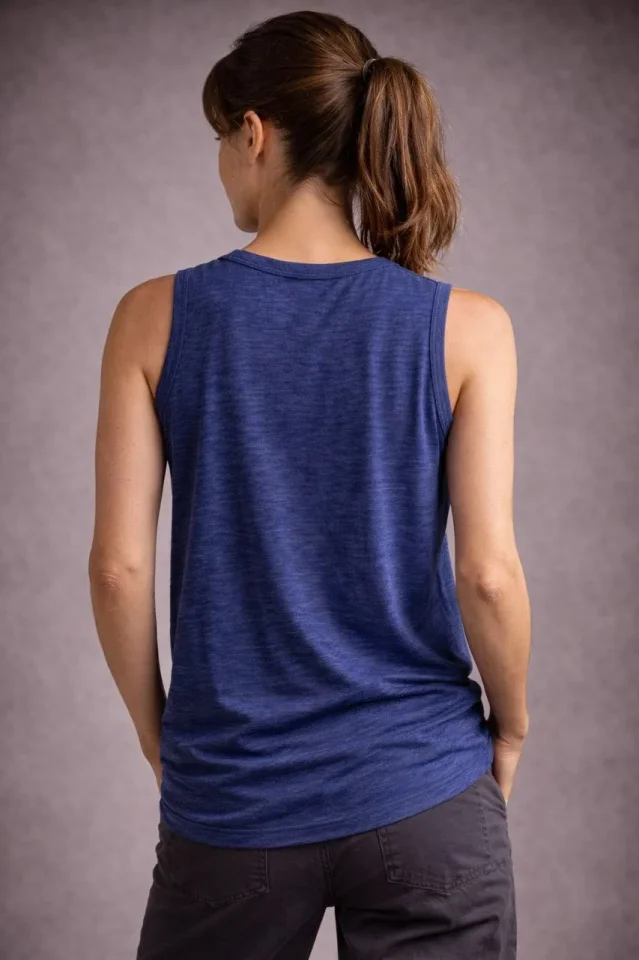 Flamlı Kumaş Sıfır Kolsuz Atlet Basic Spor Üst, Günlük Ve Fitness Kullanımına Uygun - İndigo